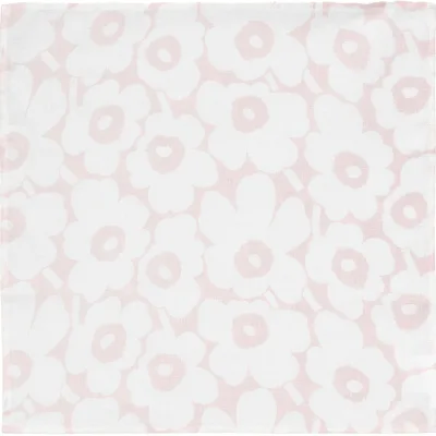 Marimekko Mini Unikko serviet, hvid/rosa