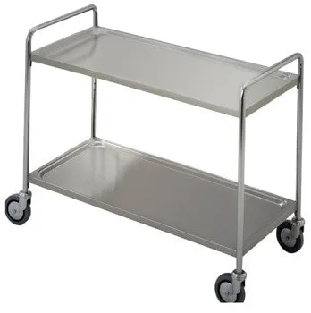 Servicevogn med 2 hylder og håndtag, 900mm.