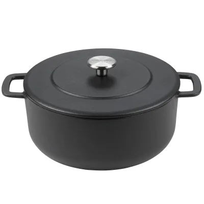 Combekk Støbejernsgryde emaljeret, 24 cm. sort