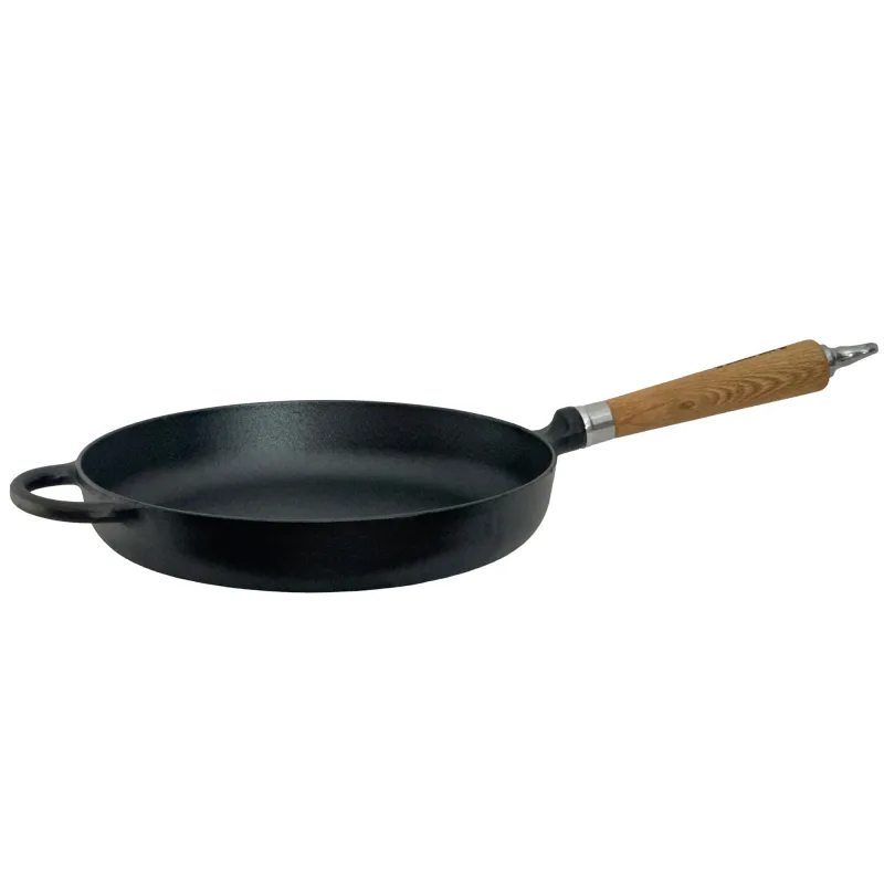 Ronneby bruk Exclusive Line støbejernstegepande med afrundet kant, 28 cm - eg