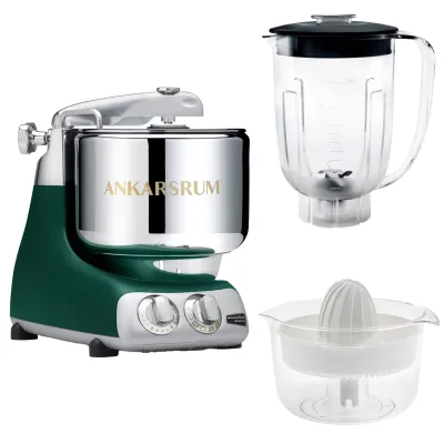 Ankarsrum Assistent AKM6230 + mixerkande og citruspresser, forest green