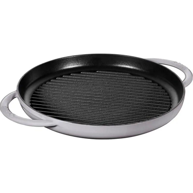 Staub Pure grillpande i støbejern 30 cm, grafitgrå