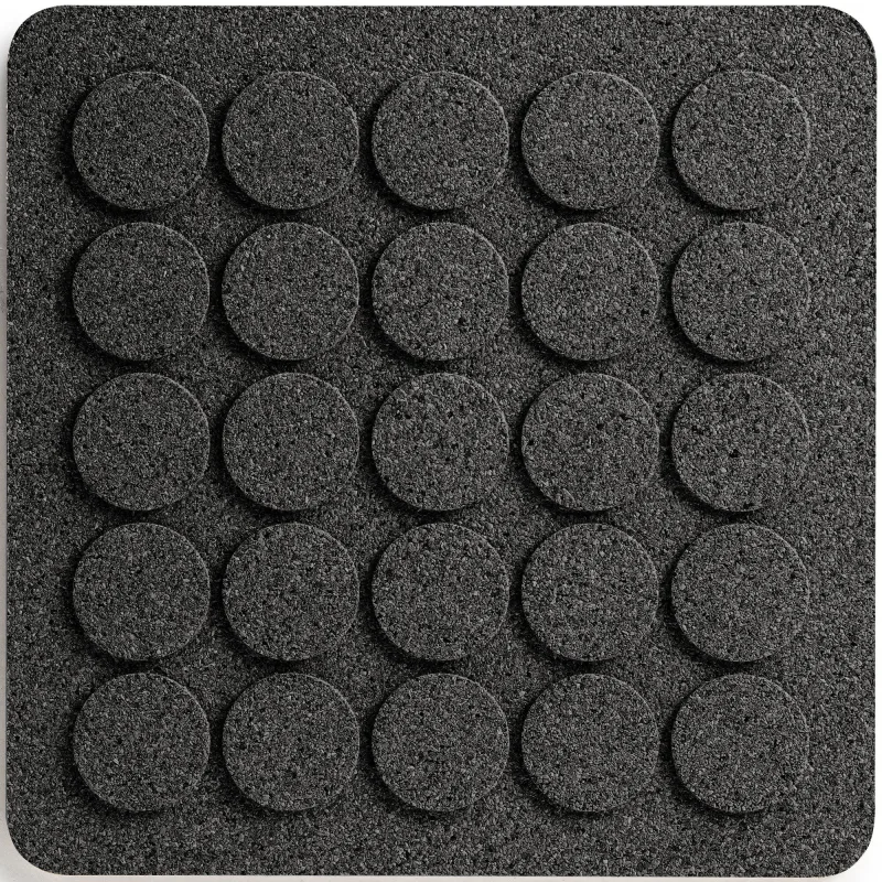 Born in sweden Square Dots bordskåner, 20 x 20 cm, kork