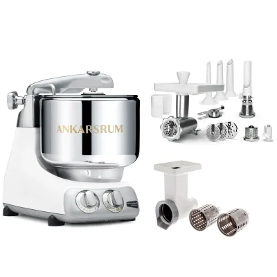 Ankarsrum Assistent Røremaskine, large tilbehørspakke, glossy white