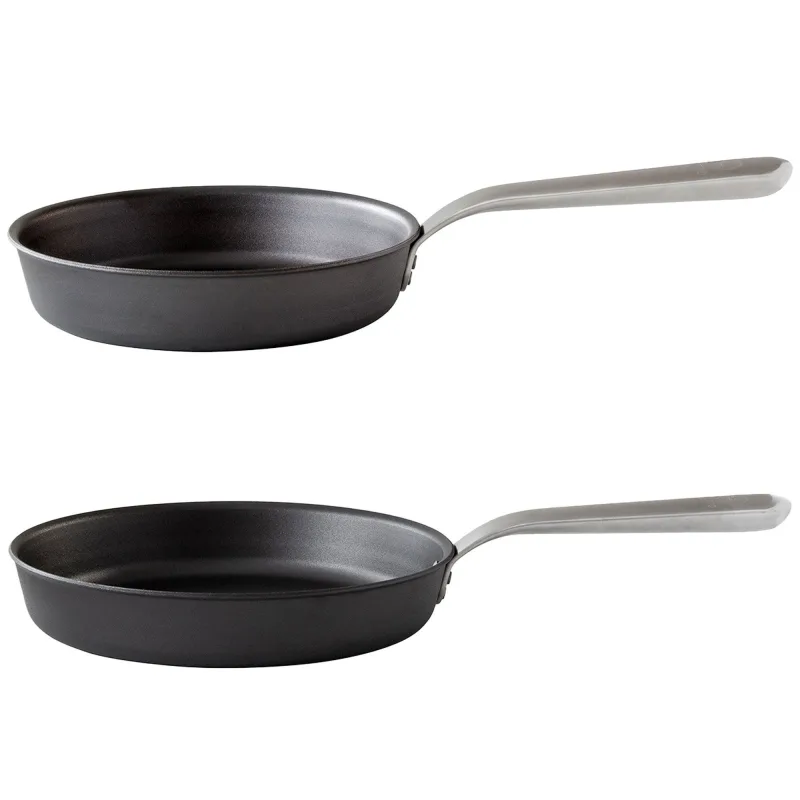 Kockums Jernverk Stegepandesæt kulstål/ rustfrit stål, 24 + 28 cm