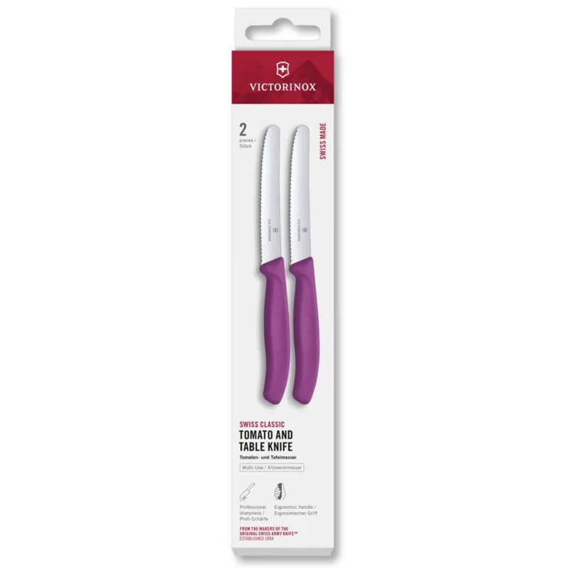 Victorinox Swiss Classic tomatkniv 11 cm 2-pak, lilla