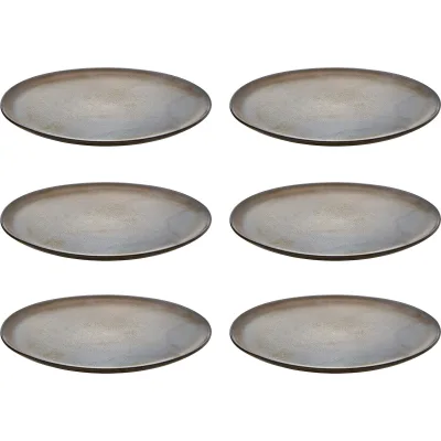 Aida RAW frokosttallerken 23 cm, metallic brown, 6 stk.