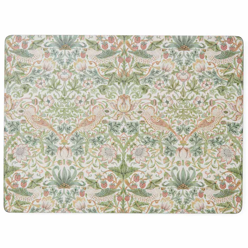 Spode Morris & Co Strawberry Thief dækkeservietter 4-pak, grøn