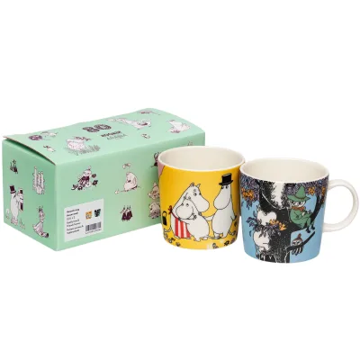 Moomin arabia Familie & Venner Krus 0,3 liter, 2 stk.