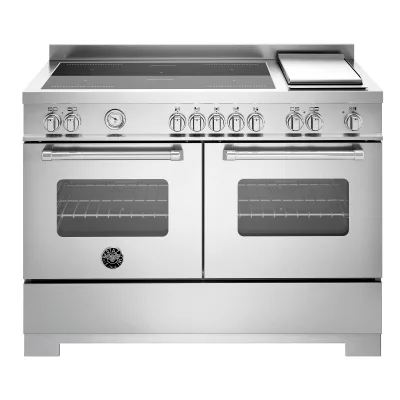 Bertazzoni MAS125I2EXT2 Master induktionskomfur 120 cm med 5 zoner, stegebord og 2 ovne, rustfrit stål
