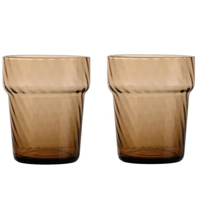 Byon Opacity vandglas 30 cl, brun, 2 stk.
