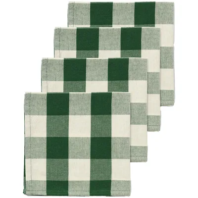 Midnatt Elsa servietter 40×40 cm, grøn/beige, 4-pak