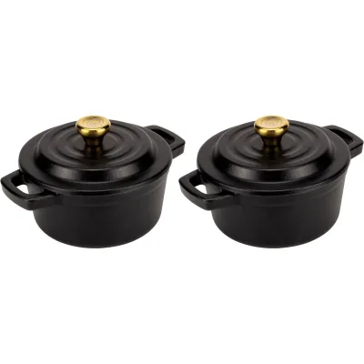 Mareld Mini Støbejernsgryde 10 cm, 2 stk.