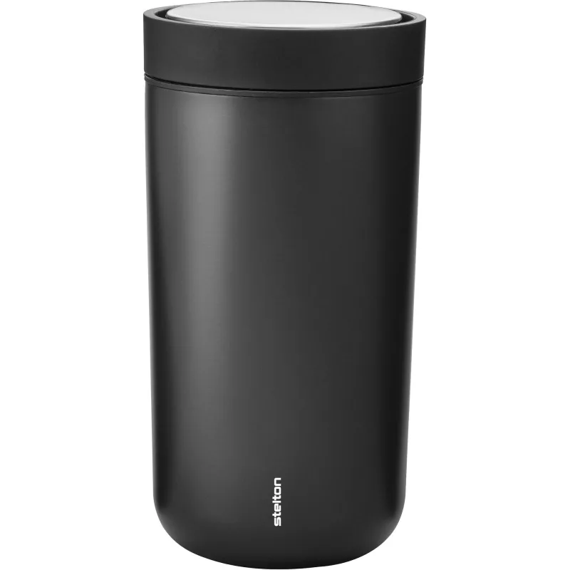Stelton To Go Click Steel termokop 0,2 liter, metallic sort