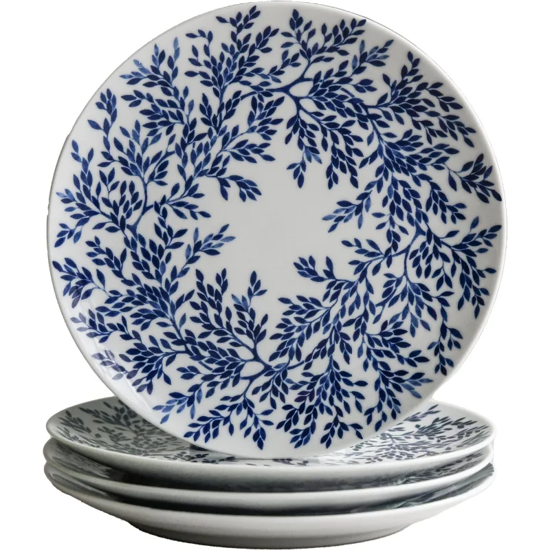 Götefors porslin Myrten tallerken, 21 cm, blå, 4-pak