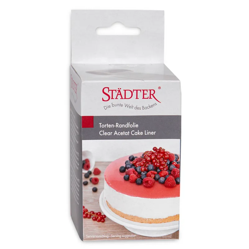 Städter Transparent kagekantsfolie 10 cm x 20 m