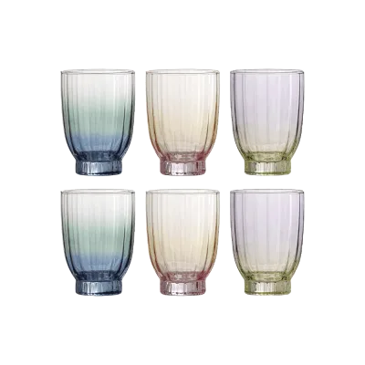Nicoline multifarvede glas 6 stk. (33 cl)