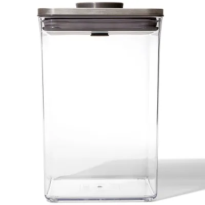 Oxo POP Firkantet Steel Beholder, 4,2 liter