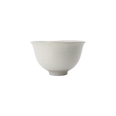 Pion høj skål Ø19,5 cm - Grå/hvid