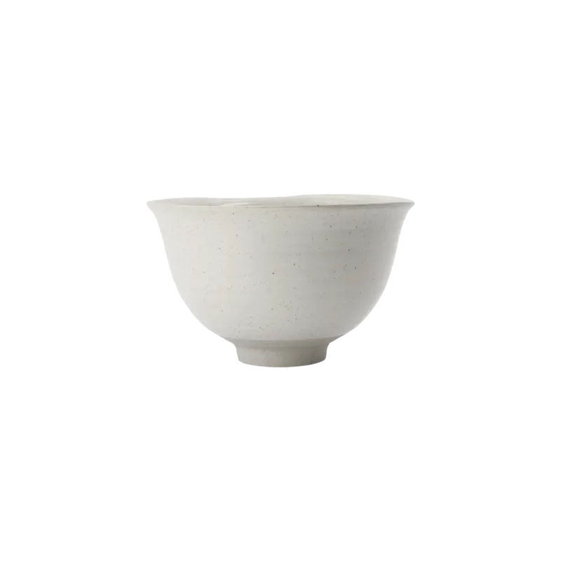 Pion høj skål Ø19,5 cm - Grå/hvid