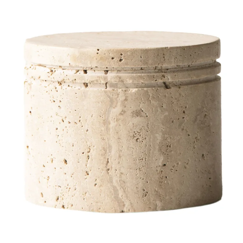 Tell me more Travertine opbevaringskrukke 11,5 cm