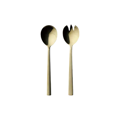 Raw salatsæt 2 dele - Champagne guld