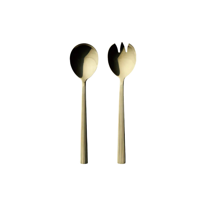 Raw salatsæt 2 dele - Champagne guld