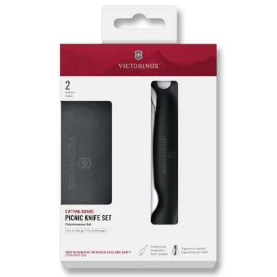 Victorinox Picnic skærebræt og tomatkniv 11 cm, sort