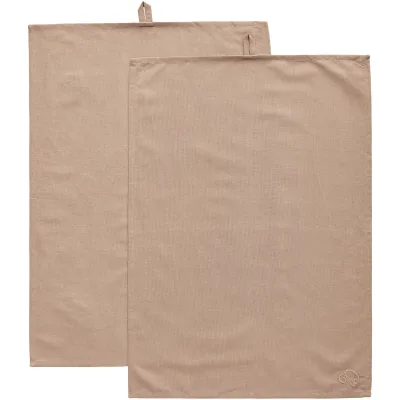 Decotique Sienna viskestykke hør 70 × 50 cm 2-pak, taupe