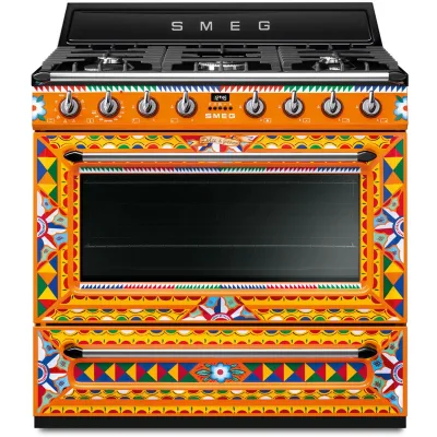 Smeg Gaskomfur Dolce & Gabbana Divina Cucina TR90DGC9 90 cm