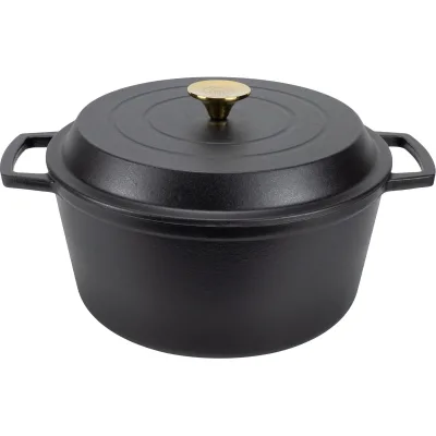 Mareld Støbejernsgryde 6 liter, mat sort