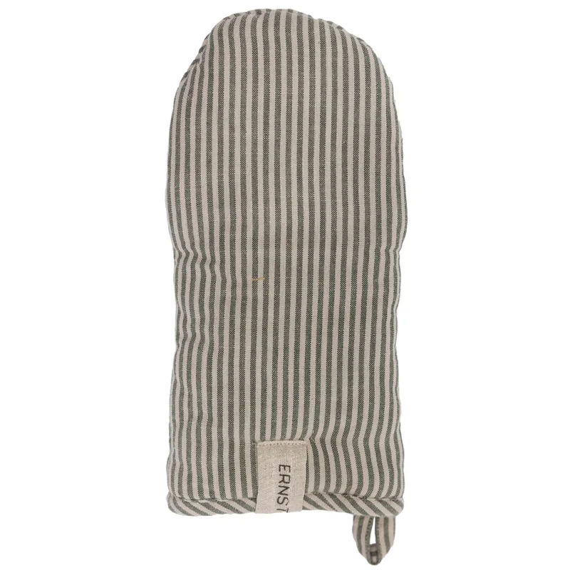 Ernst Ovnhandske stribet, grøn/beige