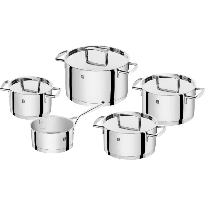 Zwilling Passion gryde- og pandesæt 5 dele + 4 låg, rustfrit stål