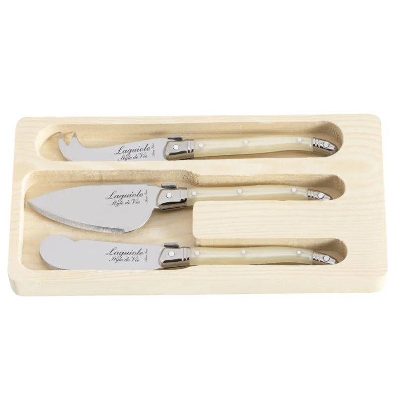 Laguiole style de vie Laguiole Ostknive 3 stk, perlemor