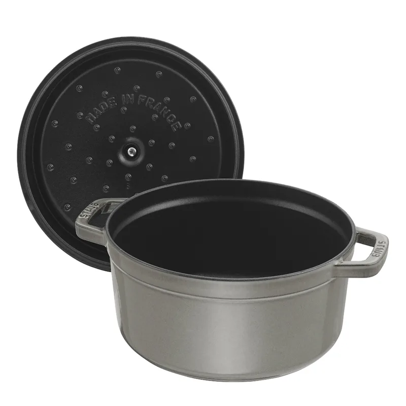 Staub La Cocotte rund støbejernsgryde 16 cm / 1,2 l, grafitgrå