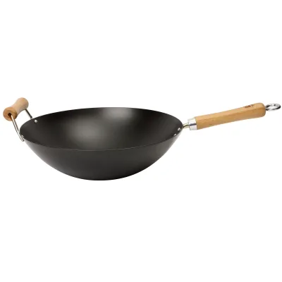 Dexam NS kulstål sort wok 36 cm.