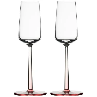 Iittala Essence Champagneglas 21 cl, rosa, 2 stk.