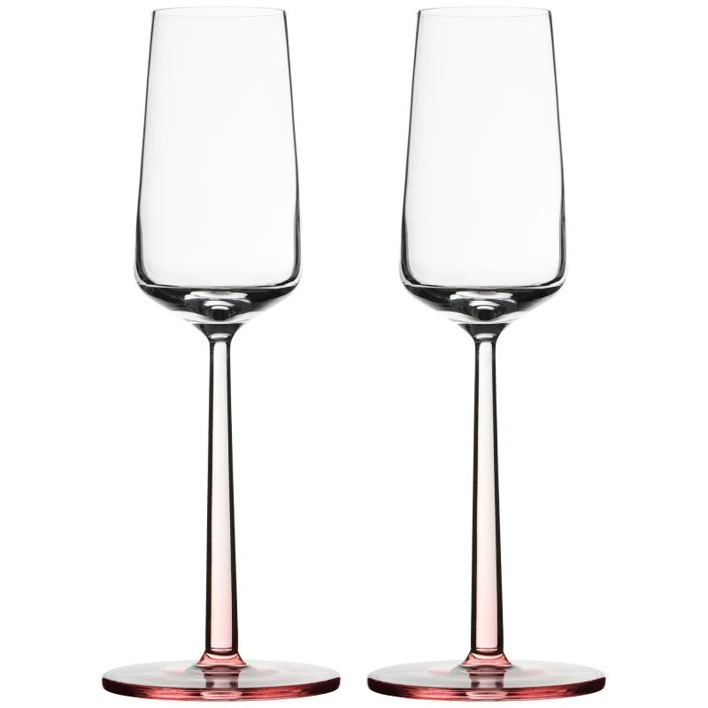 Iittala Essence Champagneglas 21 cl, rosa, 2 stk.