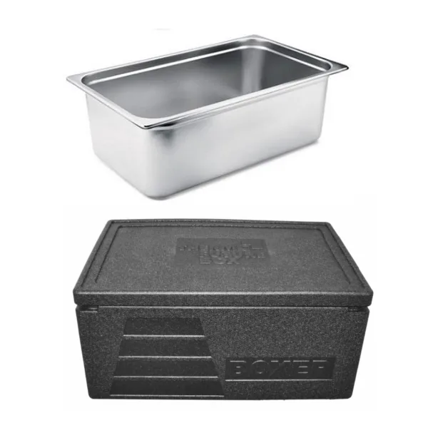 Stålkantine + Termokasse Sous Vide Sæt
