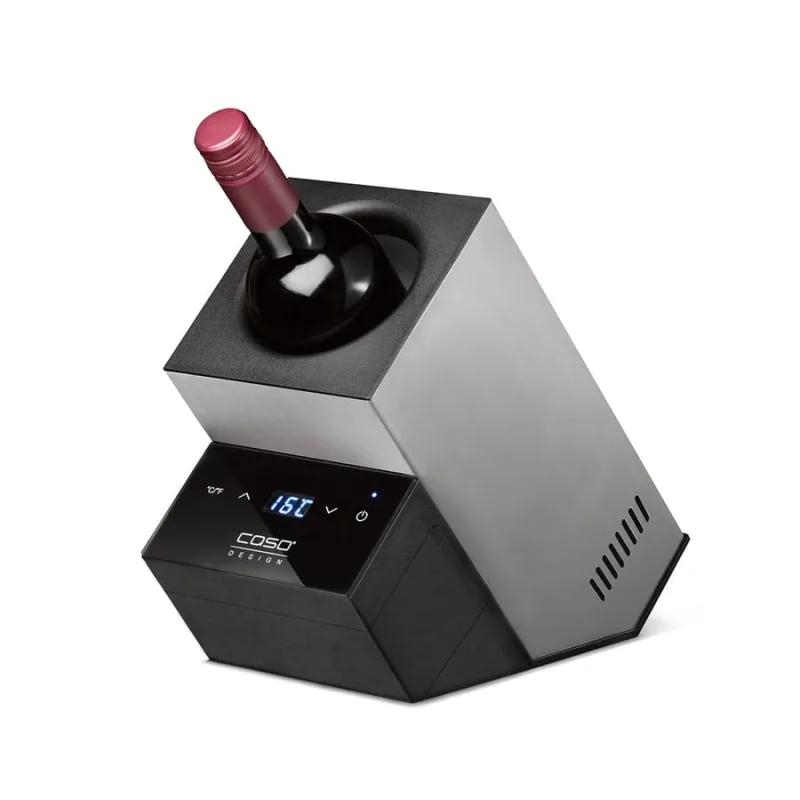 Caso WineCase Deluxe Inox Vinkøler m/batteri (1 flaske)