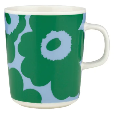 Marimekko Unikko krus 2,5 dl, hvid/grøn/lyseblå