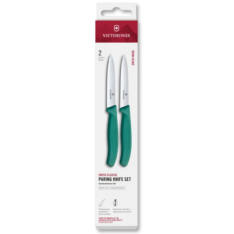 Victorinox Swiss Classic urtekniv og tomatkniv 10 cm, grøn