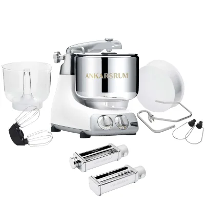 Ankarsrum Assistent Original AKM 6230 køkkenmaskine og pastakit, mineral white