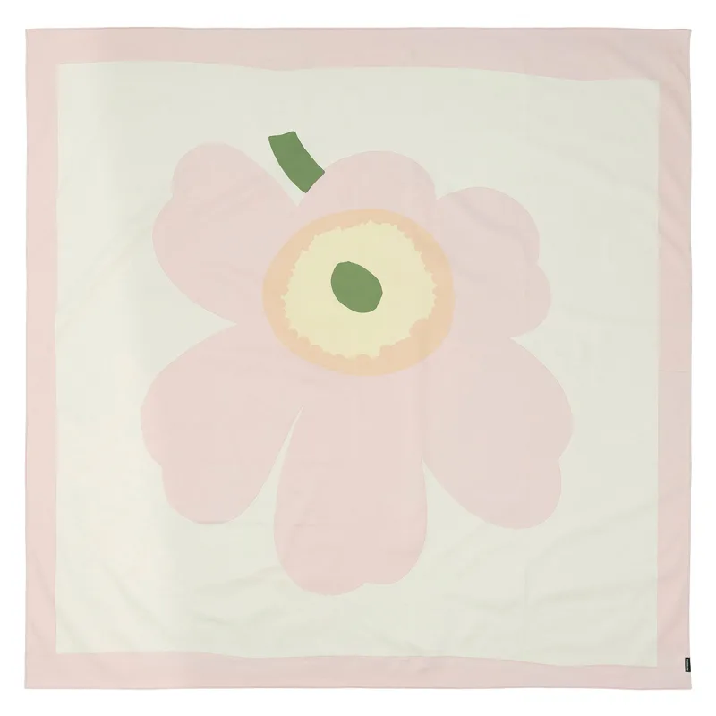 Marimekko Unikko bordservise 140 x 140 cm, hvid/rosa