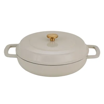Combekk Lav gryde med låg 28 cm/5 liter, sand