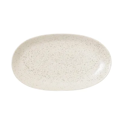 Broste Nordic Vanilla oval tallerken 30 x 17 cm