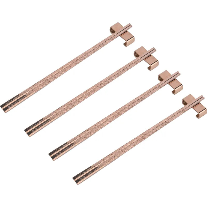 Vargen & thor Kito spisepinde 4 par, kobber-rosé