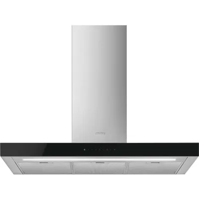 Smeg KBT9L4VN vægmonteret emhætte 90 cm, rustfrit stål/glas