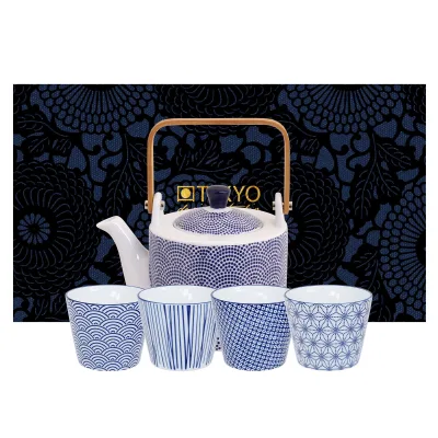 Tokyo design studio Nippon Blue sæt med tekande og krus