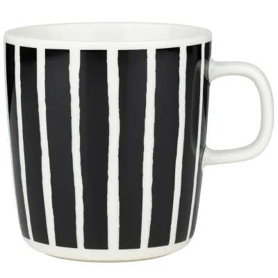 Marimekko Piccolo krus 4 dl, sort/hvid